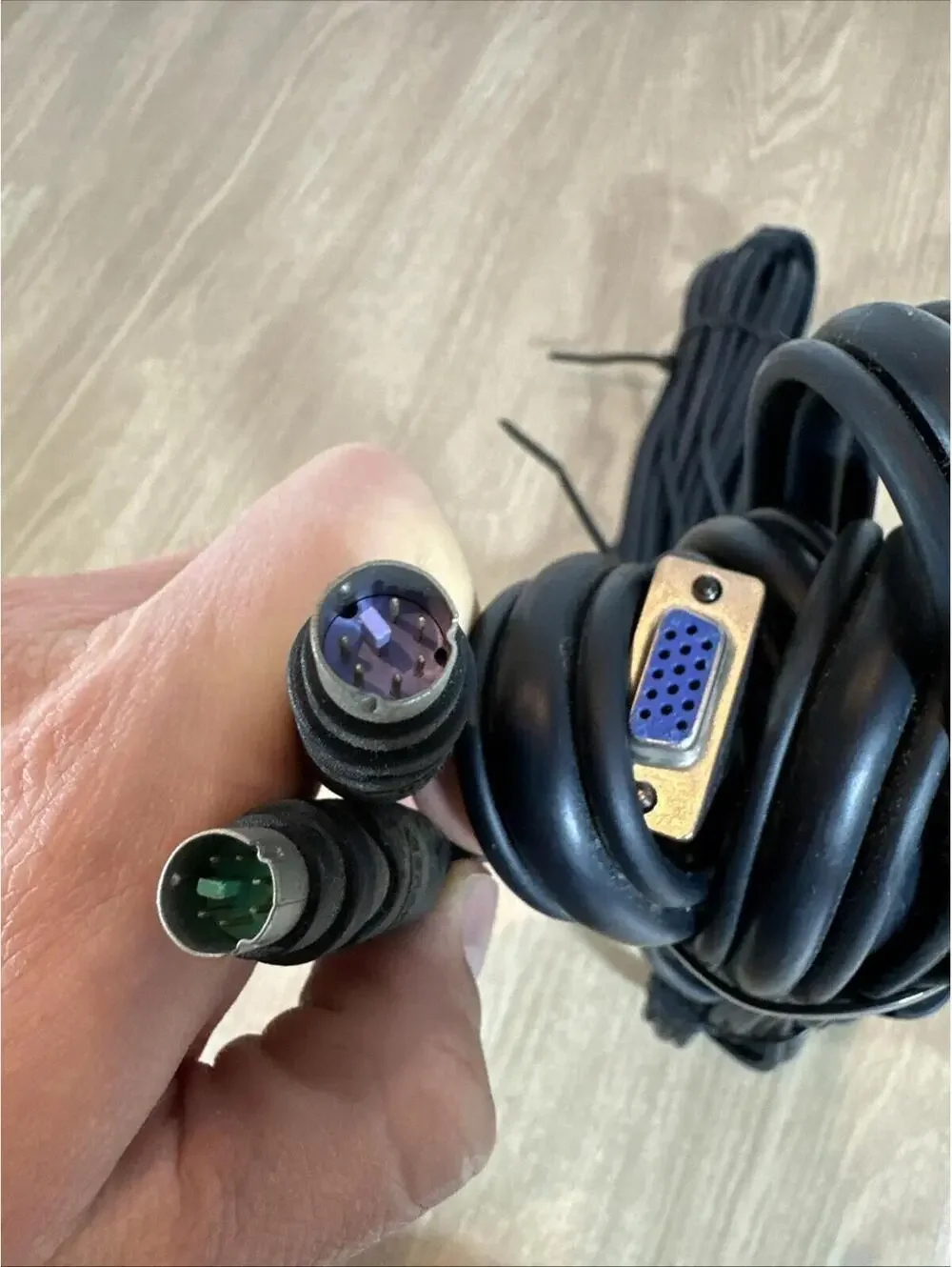 Lot Of 3 Belkin Pro Series Plus 10' OmniView All-In-One VGA PS/2 KVM Cables